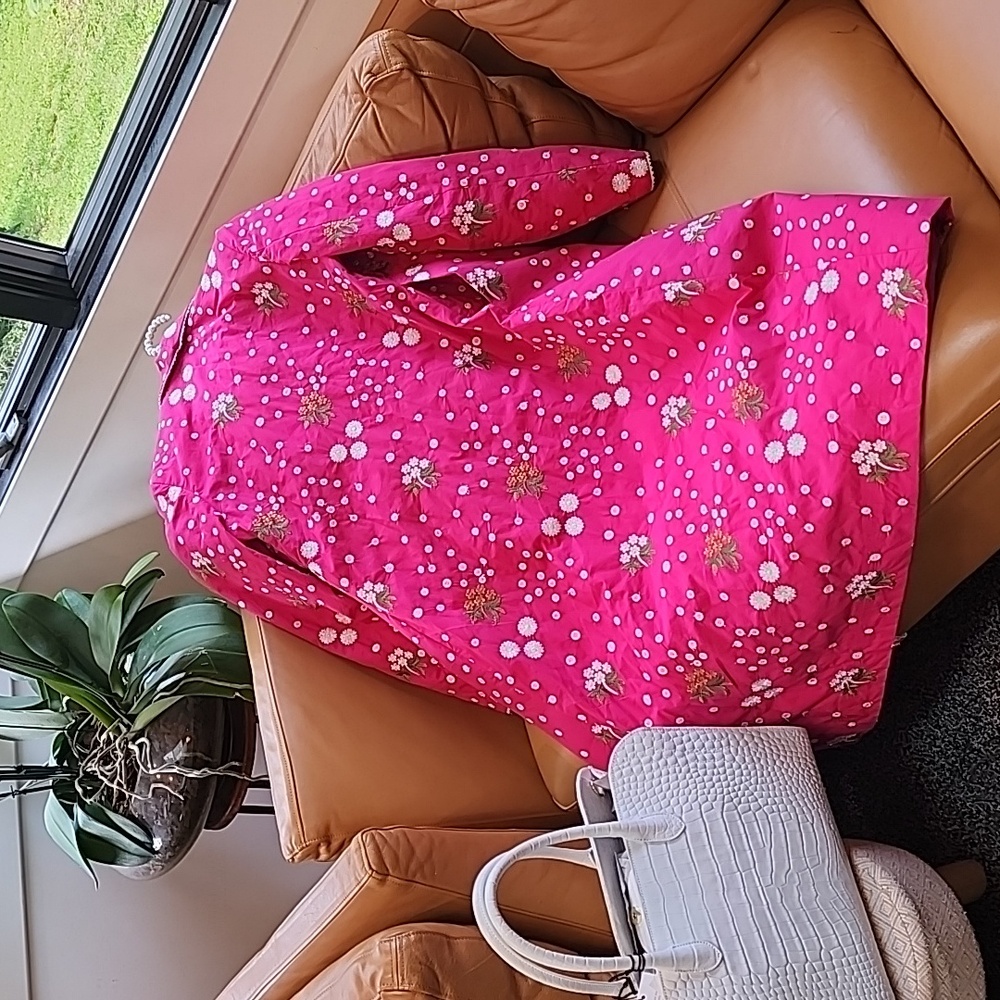 Pink Floral Long Coat - Picture 5 of 13